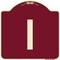 Signmission Designer Series Sign W/ Letter I, Burgundy Heavy-Gauge Aluminum Sign, 18" x 18", BU-1818-22948 A-DES-BU-1818-22948 - alternate 1